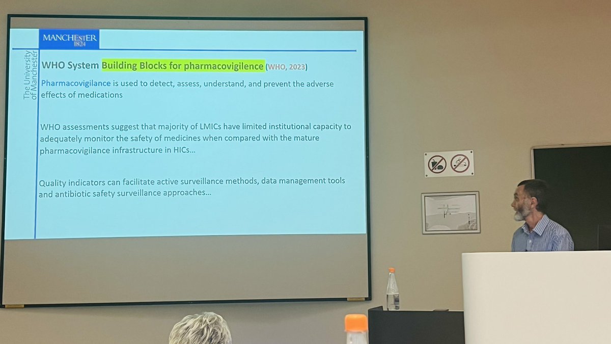 SMU_PHPM's tweet photo. @NSchellack Prof Stephen Campbell giving an overview of Quality indicators in antimicrobial stewardship https://t.co/u9Fid165ez