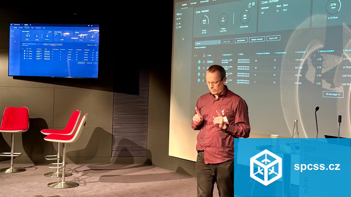 SPCSS_sp's tweet image. #SPCSS sdílí zkušenosti. Na právě proběhnuvší IBM Power #TechUmini  jsme ukázali implementaci Power Enterprise Pool 2.0. Umožňuje snížit náklady na provoz pořízením HW s neaktivovanými zdroji za nižší cenu. Ty však lze ve špičkách používat a platit za ně během skutečného využití.