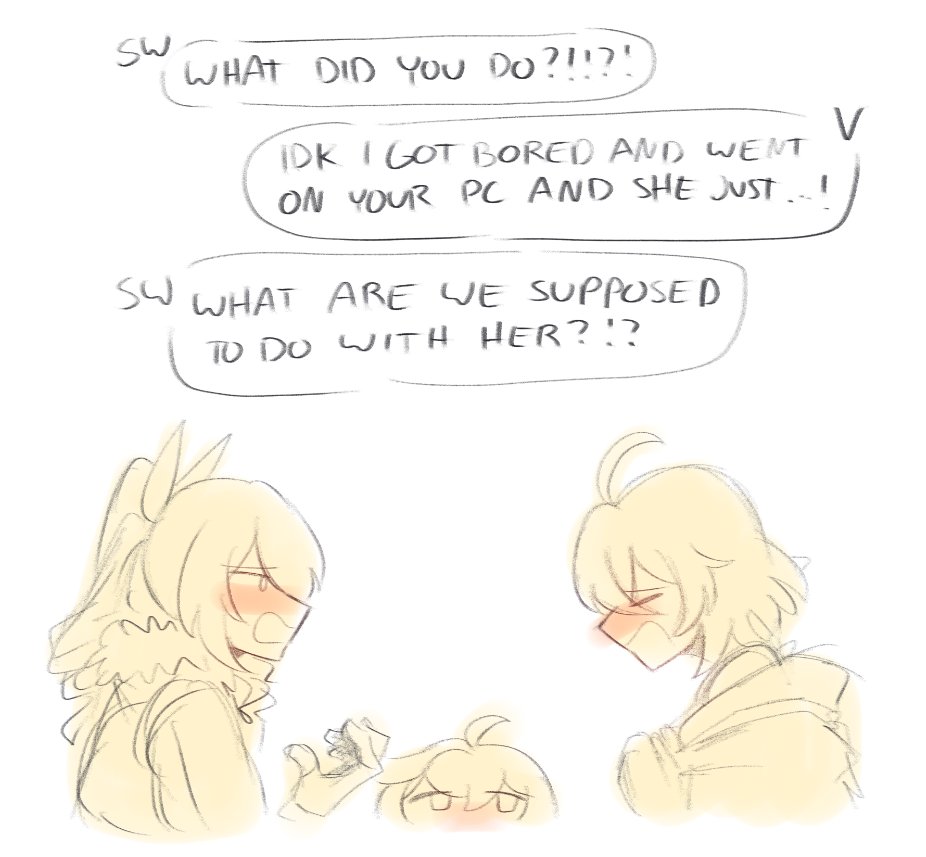 namelessakikaze's tweet photo. wolfie comes home to a surprise
#wolfvel https://t.co/agqPyoaO8v