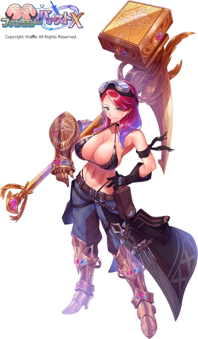 Waffle様『巨乳ファンタジーバースト』にて【鍛冶屋"ノーラ"】のデザイン、原画を担当させていただきました!にて一部デザイン画を載せてありますので是非【Fantia】ファンティア【FANBOX】ファンボックス巨乳ファンタジーバースト 