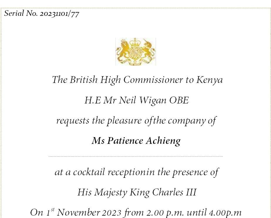 achieng_patie's tweet photo. WOWπ₯³2023 has really exceeded my expectations!
Honored!
To be invited to sit with majesties π€©ahead of the Royal visit π¬π§ π°πͺπ
His Majesty King Charles III and Queen Camilla to visit Kenya π@UKinKenya @YALIRLCEA @UNICEFKenya @giftedPWDcentre @YALIAlumniKe
#RoyalVisitKenya https://t.co/REJbi413lQ