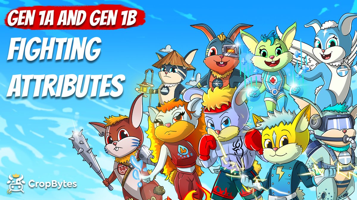 🚀 Are you ready? Fighting Attributes of Gen 1A &amp; 1B Superheroes have been revealed. 💥⚔️

📜 Check out the updated info on the whitepaper: whitepaper.cropbytes.com/game-fts-and-n…

🎙️ Join today's community call for the lowdown on Superhero Battles, and throw us your burning questions. 

See you
