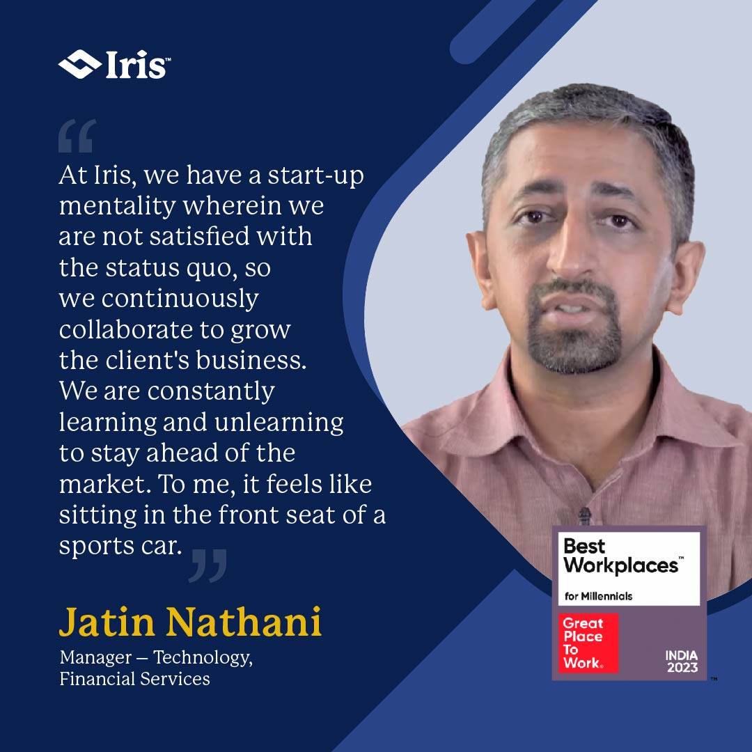 IRISSoftware's tweet photo. Celebrating Iris Software's prestigious recognition as one of India's Top 50 Best Workplaces for Millennials, Jatin Nathani shares his thoughts on what makes Iris stand out as one of the top workplaces.
#Top50BestWorkplacesforMillennials #GreatPlaceToWorkCertified #IrisSoftware https://t.co/lvFIe5MxKf