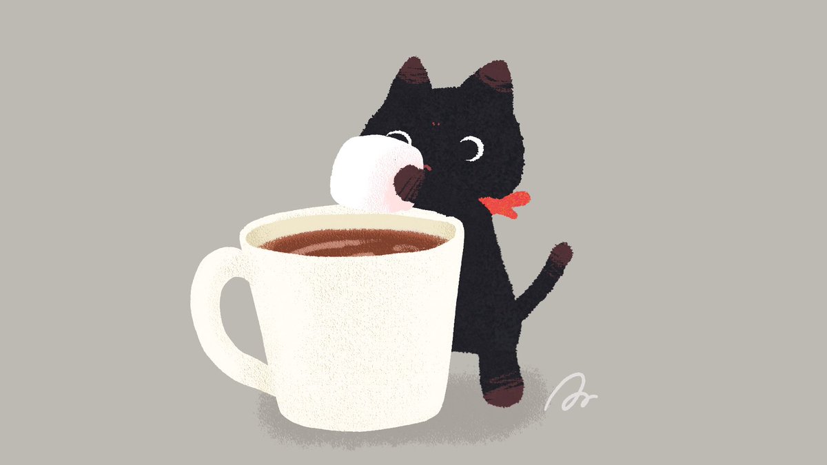 「#全国黒猫の日 #NationalBlackCatDay」|あさひな。のイラスト