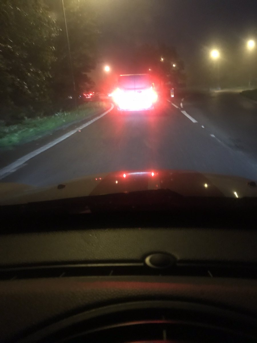 Oh I have to love this time of year when people have to use retina burning fog lights when the visibility has dropped off a tad , absolute no need with today modern lights so turn the twats off