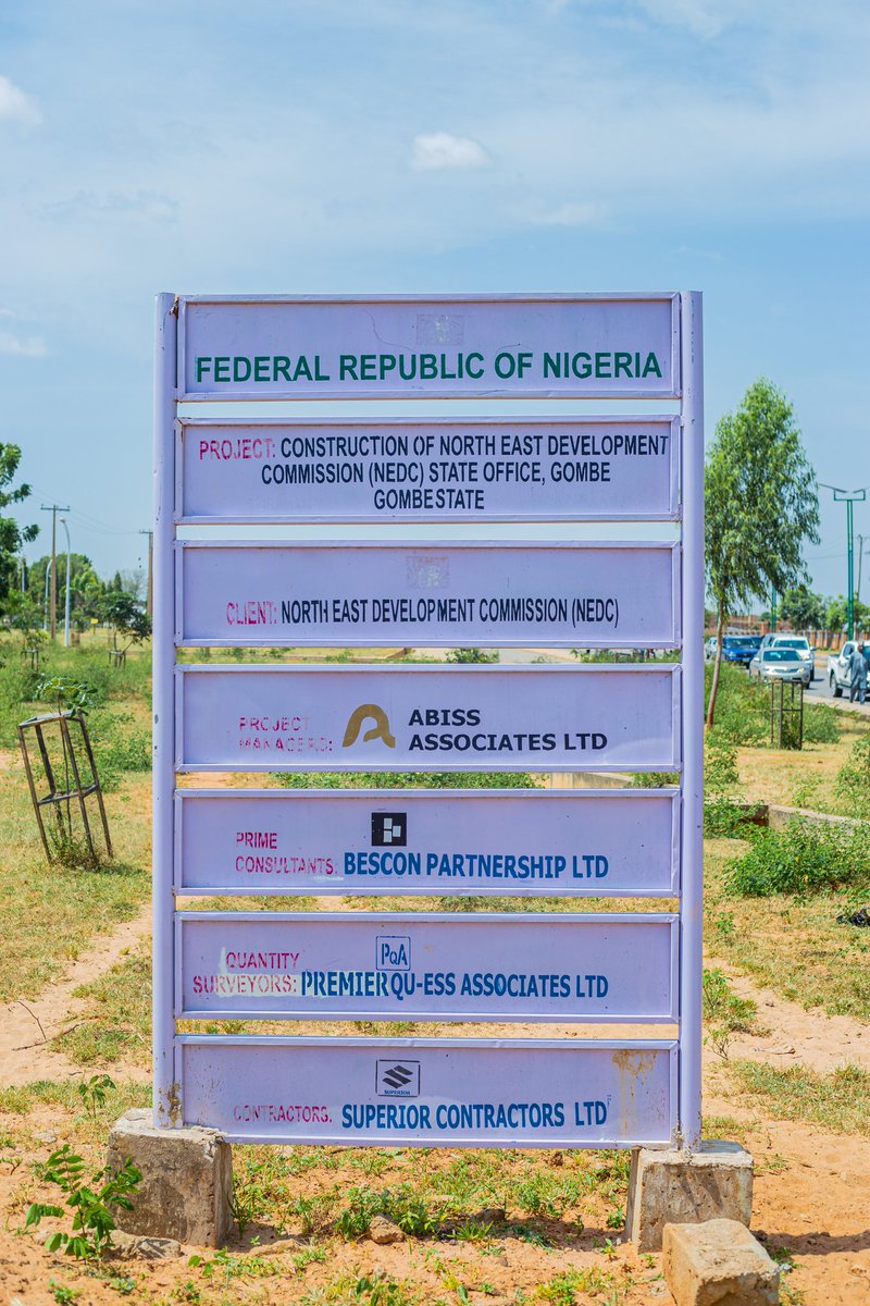 NEDCOfficialNg's tweet photo. NEDC BOARD AND MANAGEMENT INSPECT PROJECTS IN GOMBE STATE.

NEDC has conducted an inspection of several ongoing projects in Gombe State, led by the Commission's chairman, Major General Paul Tarfa Rtd. https://t.co/jjBrzNUTAC
