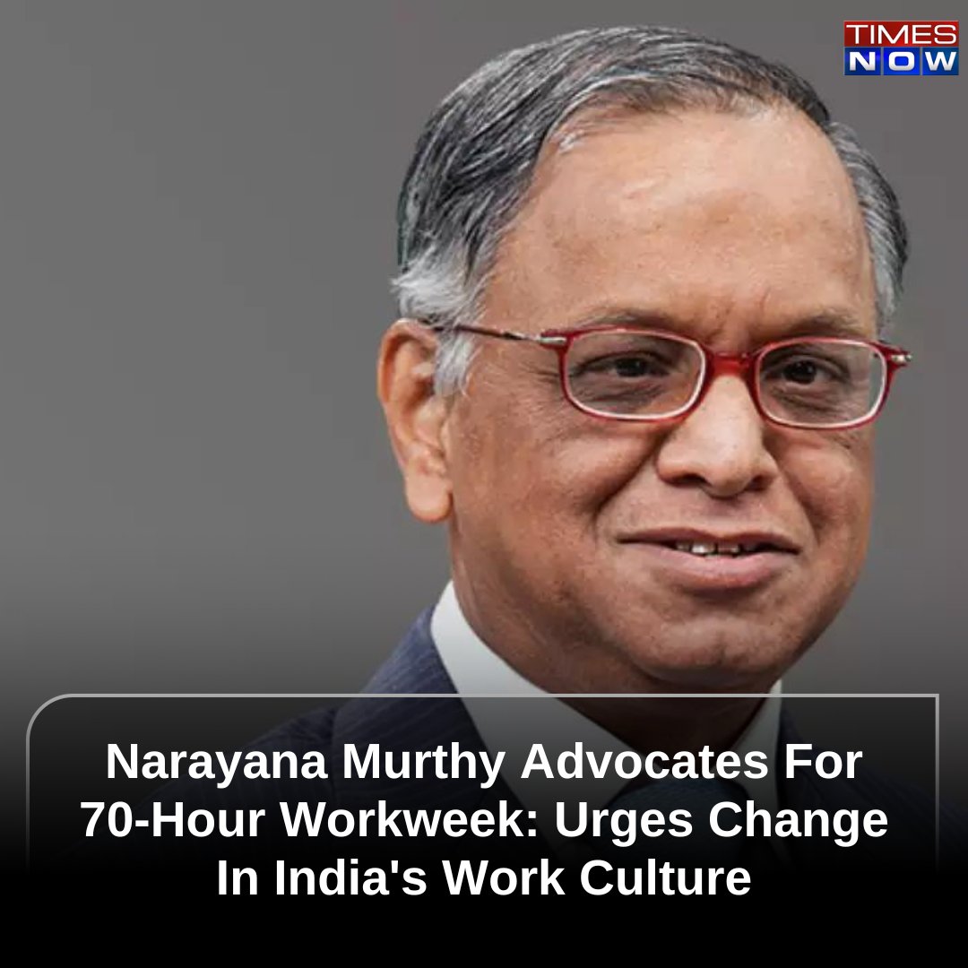 Narayana Murthy Advocates For 70-Hour Workweek.

What do you think of this suggestion? Tell us in the comments below!

#NarayanMurthy #Infosys #TNCard 

timesnownews.com/india/narayana…