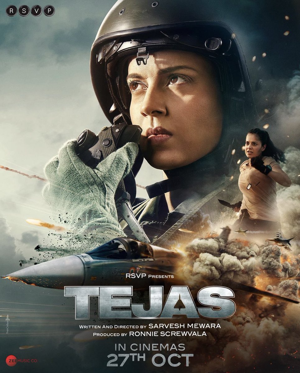 ndtvgoodtimes's tweet photo. #GTReview: #Tejas 🎬🍿
#KanganaRanaut shines with flying colours as Tejas Gill. High on Patriotism, the film is a tribute to our fighter pilots & their bravery. Watch it for its powerful storyline.
⭐️-3/5
@KanganaTeam @RSVPMovies @RonnieScrewvala @sarveshmewara1 #Review https://t.co/P9e1zn8zw3