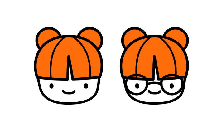 イラストで目鼻を赤ちゃんっぽい配置にするのかわいんだけどメガネかける時とても苦労する 