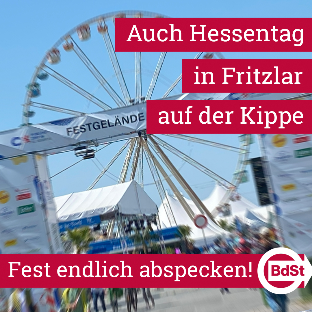 BdStHessen's tweet photo. Nun steht auch der #Hessentag in #Fritzlar auf der Kippe. Wir haben erst kürzlich im #Schwarzbuch wieder gefordert, kürzer oder seltener zu feiern. Dann sind Kosten und Organisation für die Ausrichter-Kommunen besser zu stemmen.
https://t.co/7pBZPj0MvR https://t.co/LimD644JGL