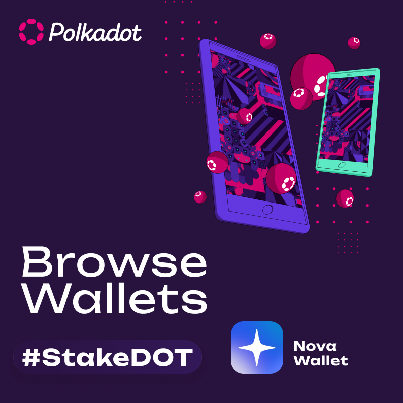 Polkadot's tweet photo. Looking for the best wallet to #StakeDOT? 

Find out here 👉