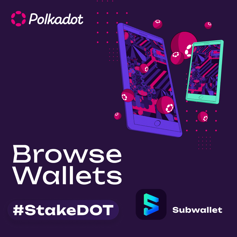 Polkadot's tweet photo. Looking for the best wallet to #StakeDOT? 

Find out here 👉