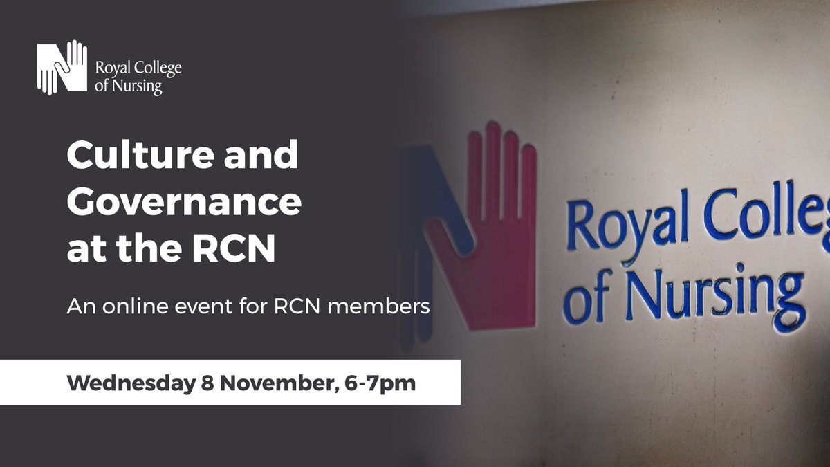 One year on from the independent review of the culture of the Royal College of Nursing by Bruce Carr KC, join our online event on 8 November to hear about the progress being made to improve our culture and governance. More info: bit.ly/498xuE7