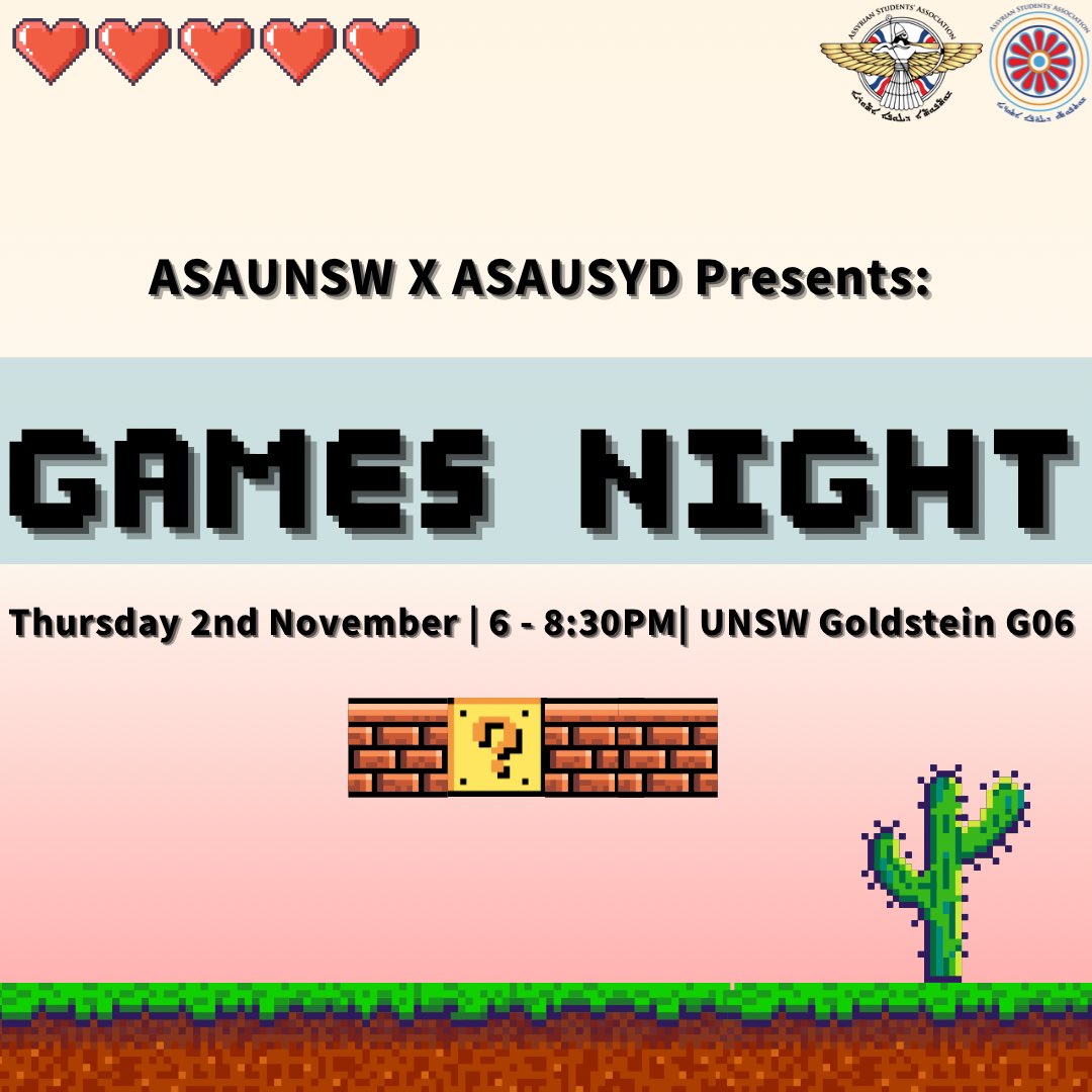 asaunsw's tweet photo. Assessments/Exams 📚 getting the best of you? 😔
Don’t worry ASA UNSW and ASA USYD 💙🤍❤️ have got your back 💪😎 

Come Destress (as opposed to distress) at our 🎮 Games Night 🎮 on Thursday the 2nd of November at 6PM. The games night will be held on UNSW Campus in Goldstein G06 https://t.co/PH2NR1Zp0r