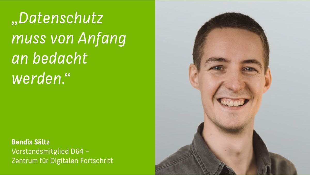 Bendix Sältz und der digitalpolitische Verein „D64 - Zentrum für Digitalen Fortschritt“ <a href="/D64eV/">D64</a> fordern klare Richtlinien, die einen verantwortungsvollen Umgang mit #Daten ermöglichen. Seien Sie dabei, wenn über das spannende Thema diskutiert wird: t1p.de/im6kw