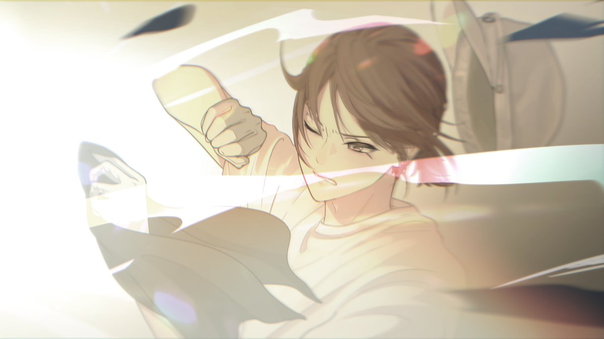 「12.  初めて君と出会えた日のことを今も鮮明に覚えてる。  灯室で日課の作業を」|まかろんK 🎈初作品集『Moment』のイラスト