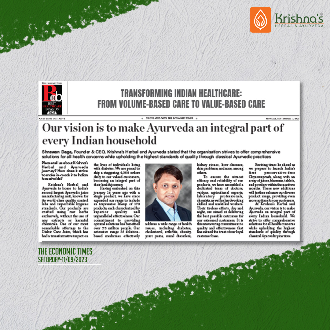 Happy to Share our founder interviewed in Economic times. #ayurveda #news #healthcare #ClassicalHealings