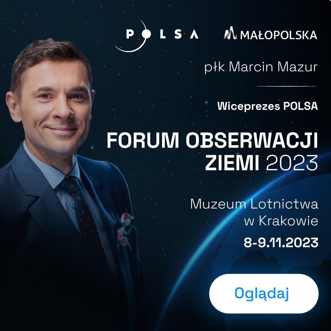 Wiceprezes #POLSA płk M. Mazur otworzy tegoroczne Forum Obserwacji Ziemi🌏🛰 Liczba miejsc ograniczona! 📅8-9.11. 📃Agenda tiny.pl/clqcn 📩Rejestracja: tiny.pl/clqc2 #obserwacjaZiemi #danesatelitarne #InnowacyjnaMałopolska #businessinmałopolska #Małopolska