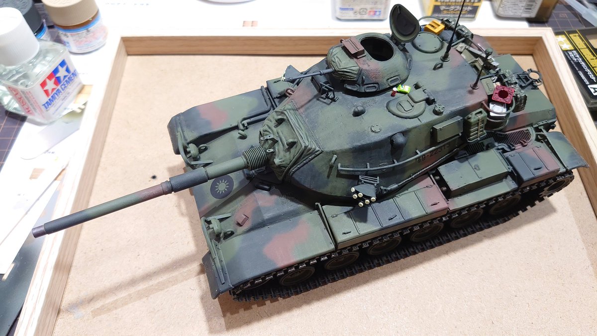 「実弾演習時の国軍のM60A3、そろそろ完成かな('- `*) 」|A士🇹🇼＠高雄警備府のイラスト
