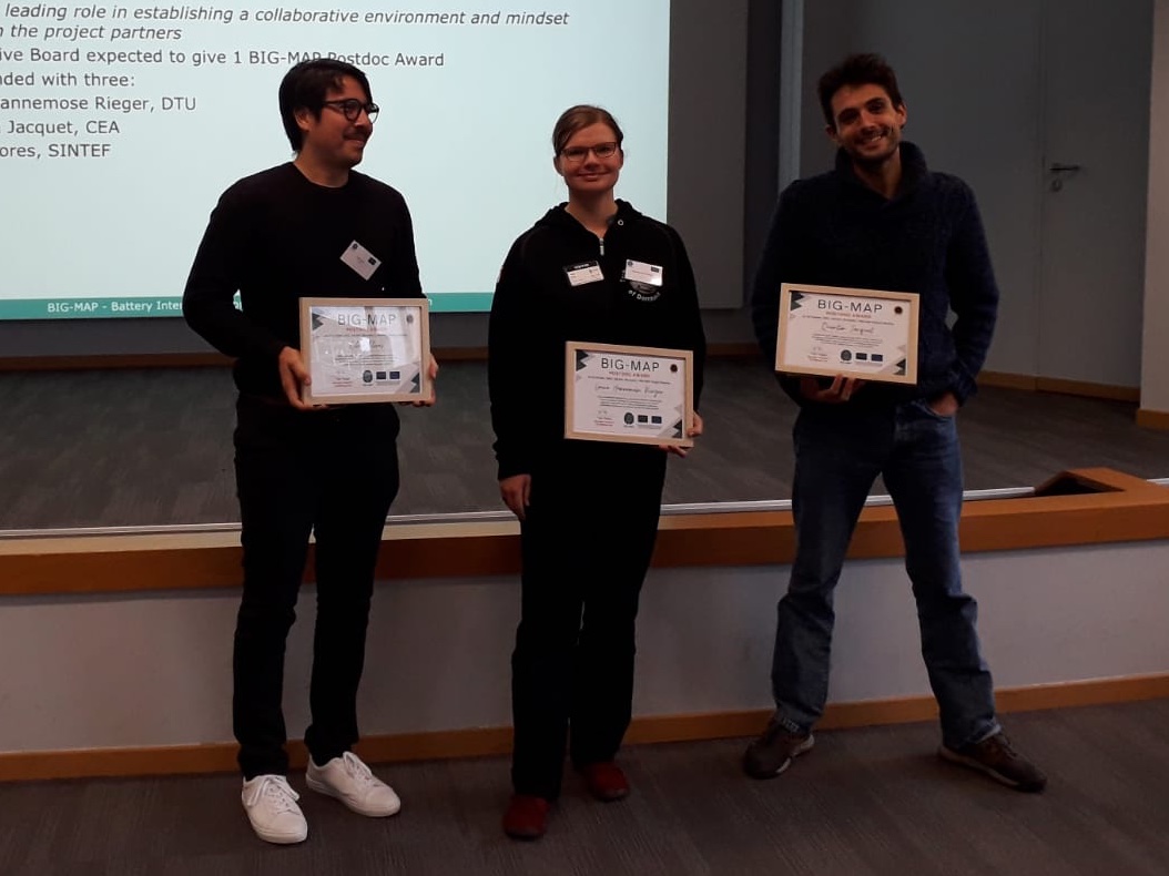 Tejs Vegge (@tvegge) on Twitter photo Congratulations the <a href="/BIGMAP_EU/">BIG-MAP</a> Postdoc Awardees: Eibar Flores <a href="/SINTEF/">SINTEF</a>, Laura Hannemose Rieger <a href="/DTUEnergy/">DTU Energy</a>, Quentin Jacquet <a href="/CEA/">CTA</a> for their stellar work on enhancing the scientific objectives and taking a leading role in establishing a collaborative mindset in BIG-MAP🙌 <a href="/2030Battery/">BATTERY 2030 +</a> Congratulations the <a href="/BIGMAP_EU/">BIG-MAP</a> Postdoc Awardees: Eibar Flores <a href="/SINTEF/">SINTEF</a>, Laura Hannemose Rieger <a href="/DTUEnergy/">DTU Energy</a>, Quentin Jacquet <a href="/CEA/">CTA</a> for their stellar work on enhancing the scientific objectives and taking a leading role in establishing a collaborative mindset in BIG-MAP🙌 <a href="/2030Battery/">BATTERY 2030 +</a>