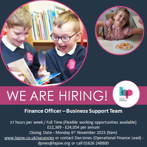 We have a super exciting opportunity for a Finance Officer to join us! You'll play a crucial role in removing barriers for our colleagues in schools so we can maximise the impact we have on our children. Check it out here: lapsw.co.uk/vacancies/