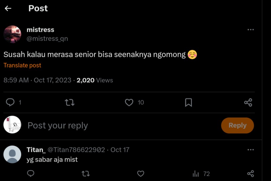 acutefindom's tweet photo. @trxgoddess Emang nih parah nih senior puh sepuh ajarin puh jadi femdom yg baik dan benar https://t.co/BbTQVRaboo