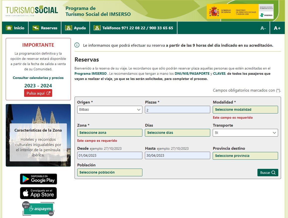 agirregabiria's tweet photo. Colapso total en la web de #TurismoSocial del #IMSERSO a la hora y día de apertura de reservas,...  Esto habría que gestionarlo de otro modo,... https://t.co/WTdI6KNwDq