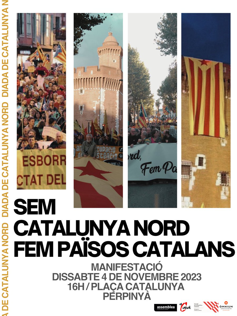 Diadacatnord's tweet photo. 1 setmana!!
D'aquí poc més d'una setmana nos veiem als carrers de Perpinyà per dir, una vegada més, que Catalunya Nord existeix i que vol construir un projecte propi!
#SemCatalunyaNord https://t.co/tjnv5SQPyi