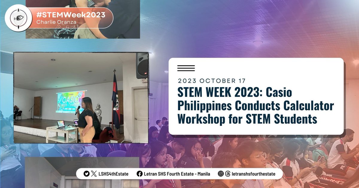 LSHSTheTemplar's tweet image. 🌐🚀 Exploring the Digital Frontier: A Recap of ICT-STEM Week 2023 

Dive into the exciting world of innovation, empowerment, and education during #ICTWeek2023 and #STEMWeek2023.