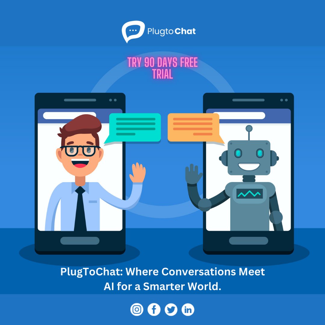 PlugtoChat's tweet image. Introducing PlugToChat – the bridge where human conversations seamlessly merge with AI, bringing you a smarter, more connected world.
Start your Free Trial: 𝐰𝐰𝐰.𝐩𝐥𝐮𝐠𝐭𝐨𝐜𝐡𝐚𝐭.𝐜𝐨𝐦🌐
#chatAPI #JavascriptSDK #prebuiltUI #plugtochat #livechatc #chatapp #chatplugin