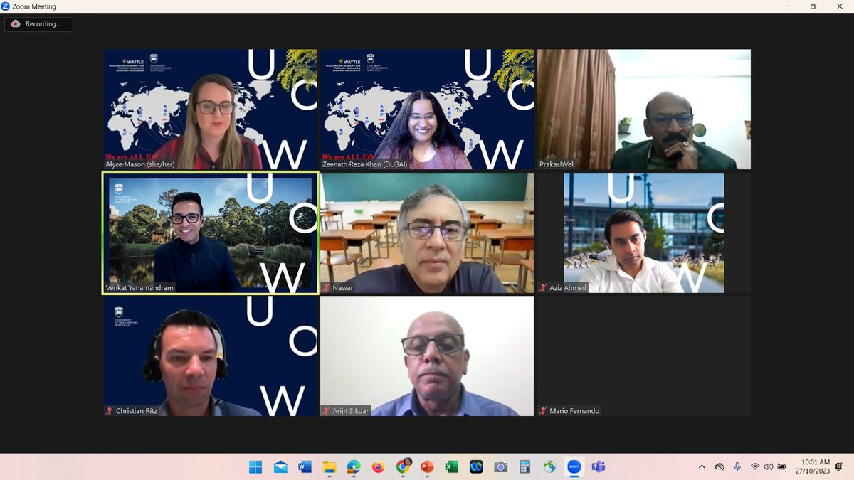 Shout out to our wonderful panelists <a href="/vyanamandram1/">Venkat Yanamandram</a>   @uow and @nawarhakeem @uowd for their valuable insights on presentations &amp; case studies discussing the value of collaboration and partnership, and advice for future opportunities! 
@uowd
<a href="/UOW/">UOW</a>
#WeareallUOW
<a href="/AlyceMa5on/">Dr Alyce Mason</a>
<a href="/zrktalks/">Zeenath Reza Khan</a>