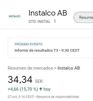 JordanValue's tweet photo. Nueva gran subida en la cartera. Instalco #INSTAL
Después repasaré los resultados 3Q23
TOP5 #InverValue https://t.co/jErpF0K4rC