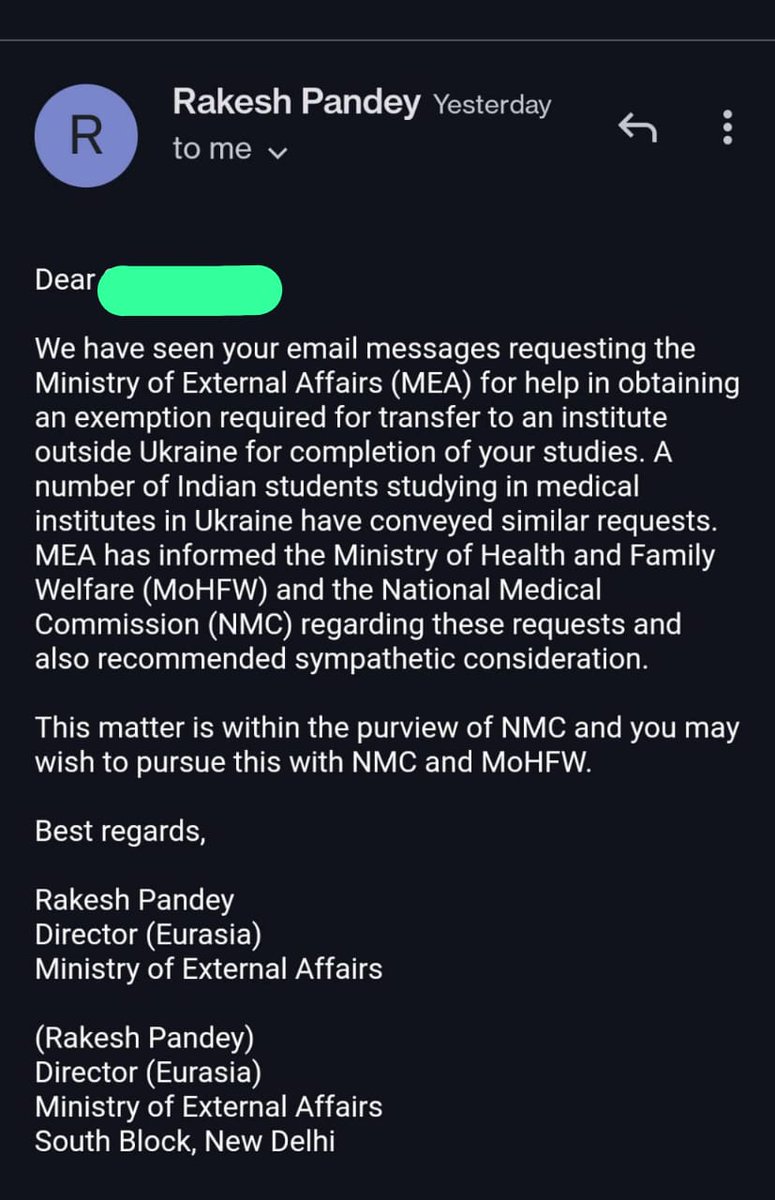 videshidoctor's tweet photo. Request from 'UKRAINE RETURNED MBBS STUDENTS OF 21-22 BATCH' to all the MEDIA .
Pls ask question to @NMC_IND
Why they r not allowing TRANSFER to another foreign country?
WHY they r not considering the MEA request?
#AllowUsTransfer
@aajtak @PTI_News @ANI @ndtv @htTweets @ZeeNews https://t.co/MAn4Iloz7g