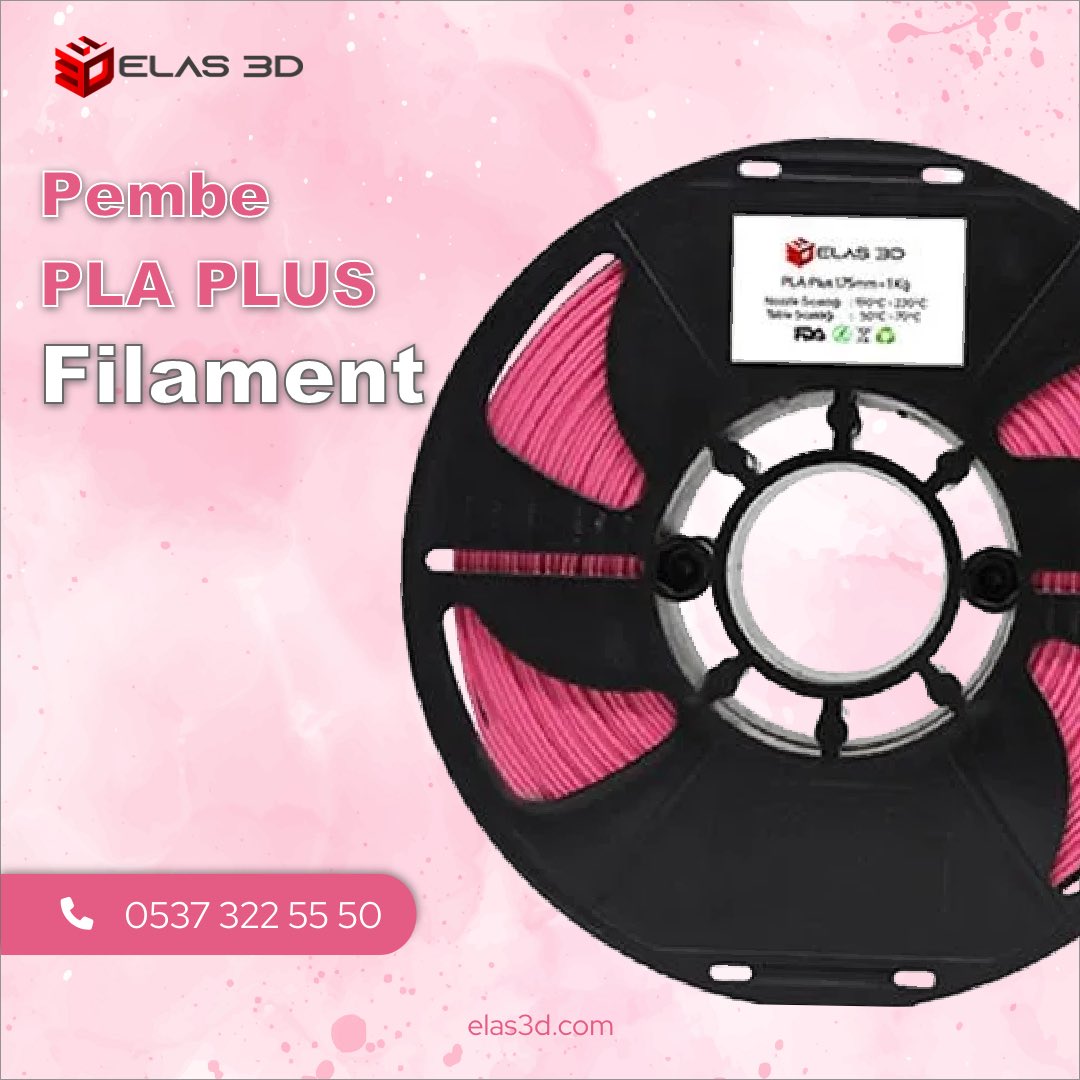 Elas 3D Pembe PLA Plus Filament

Filamentlerimizle ilgili detaylı bilgi ve satın alma için bizimle iletişime geçebilirsiniz.

📞+905373225550
✉️info@elas3d.com
🌐elas3d.com

#elas3d #3dyazıcı #3dprinter #3dbaskı #3dprinting #3d #3dprinted
#plaplus #petg #petgplus