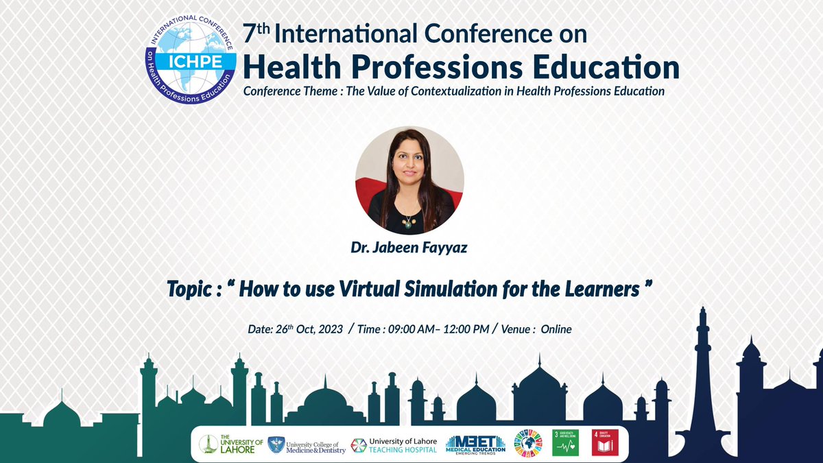 ICHPEofficial's tweet photo. Don't miss the opportunity to discover the Power of Simulation in Medical Education!
Who Should Attend:
- Medical Educators
- Healthcare Professionals
- Students and Residents
Venue: Online via Zoom
Register now  https://t.co/I8FUKyVYYD
#UOL #UCMD #ichpe #ICHPE23 https://t.co/7MXhqrAdTJ