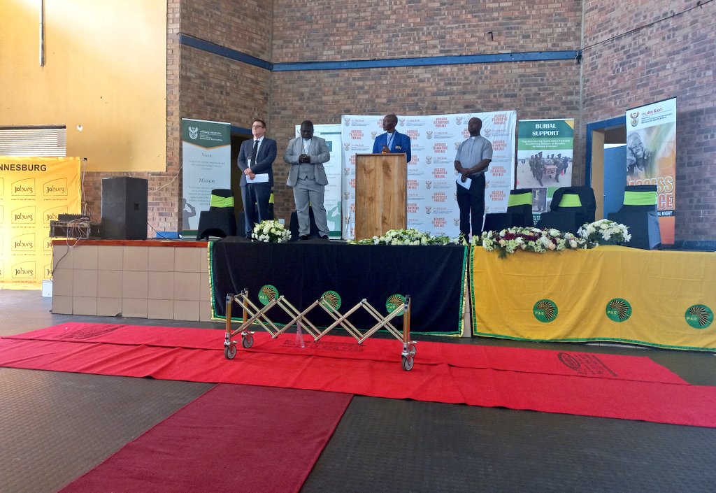 DOJCD_ZA's tweet photo. Mr Ceylon Mabaso was one of the 6 PAC members executed by the apartheid government on 19/11/1965 at the then Pretoria Central Prison. Through the Gallows Exhumation Project his remains have now been returned to his family for reburial. Leading the event is Deputy Minister @JhjSA https://t.co/jAPno8BJsV
