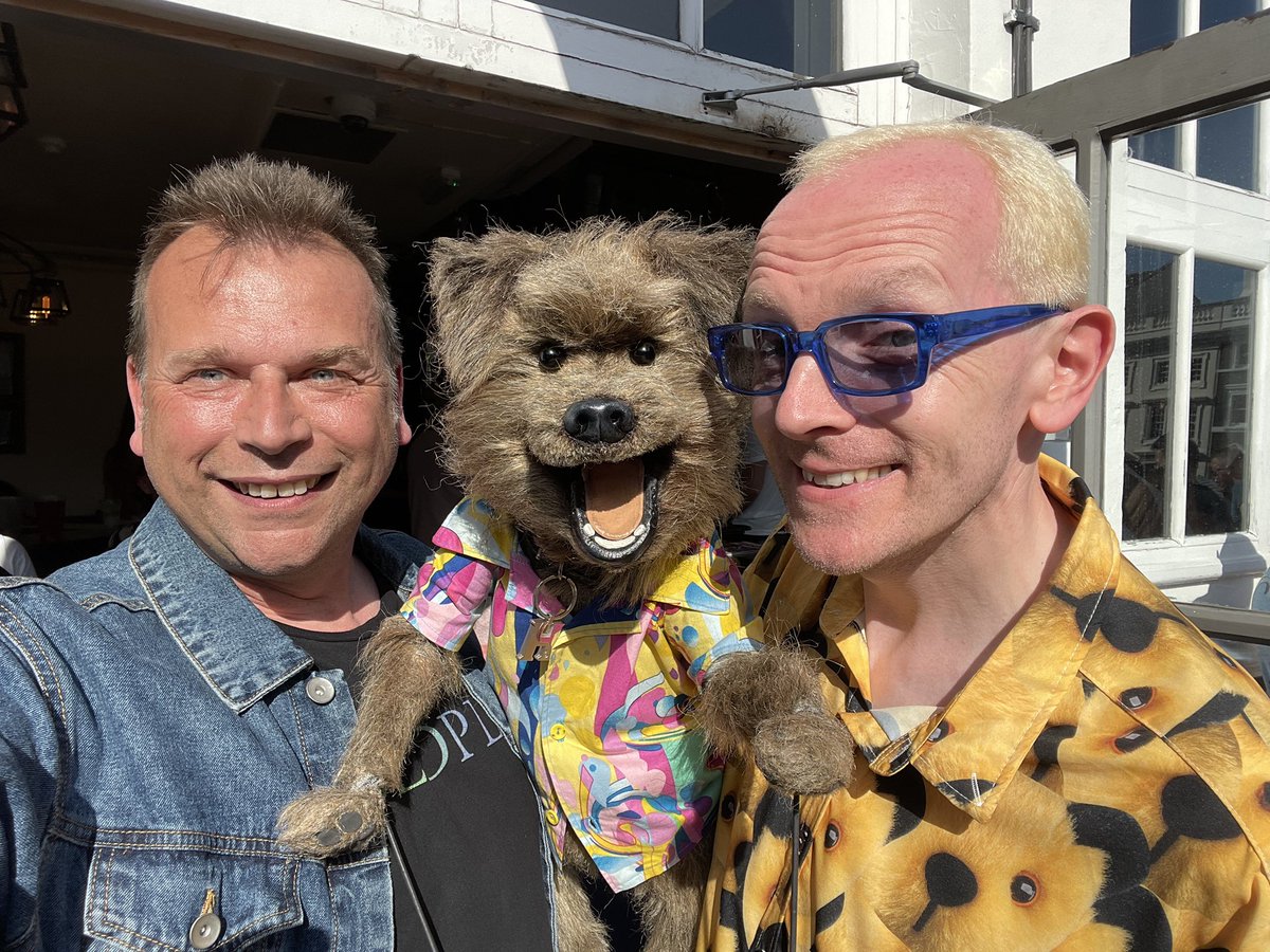 Andy_Clockwise's tweet photo. Happy Birthday to British Puppeteer and puppet maker Phil Fletcher and his trusty sidekick, Hacker T Dog, who both celebrate their birthdays today. Wishing Phil and Hacker a Wonder-Filled Day 😀 @Phil_Gluvets @HackerTDog https://t.co/JUvin6D2yk