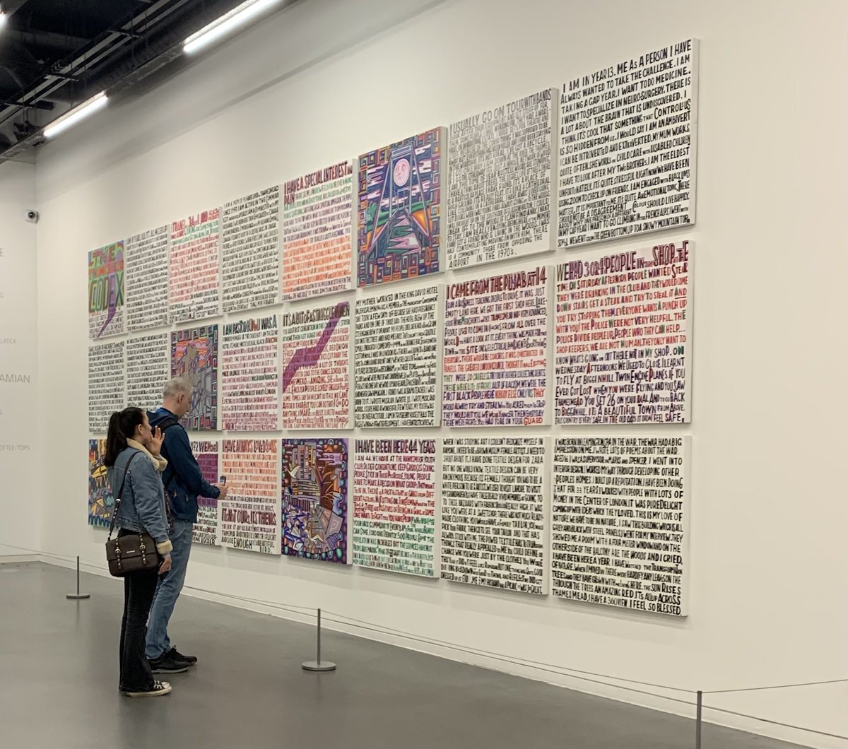 BobandRoberta's tweet photo. visit #thamesmeadcodex @tate Modern now until May 2024. Oral histories from an architectural modernist ikon covering, who gets to make art?, Covid 19, futures and pasts. I thought I was making a painting about a housing estate but it turned into a painting about desire. https://t.co/d3rbo2jW8T