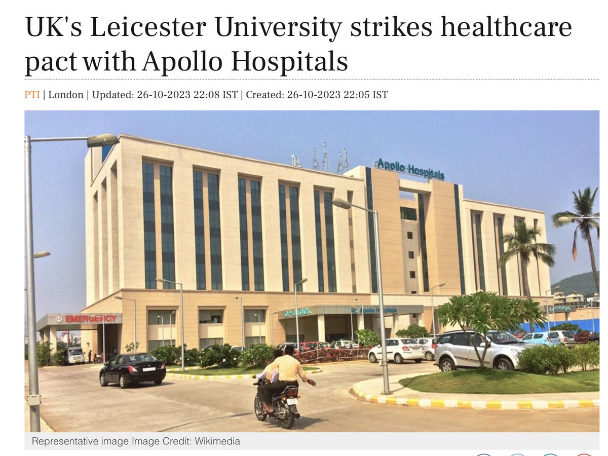 Delighted that our @uniofleicester have signed a MOU with @HospitalsApollo in India Adding to our global work in Indian and Nepal as part of our @NIHRglobal Global Research Centre for Multiple Long Term Conditions devdiscourse.com/article/educat… @NCanagarajah