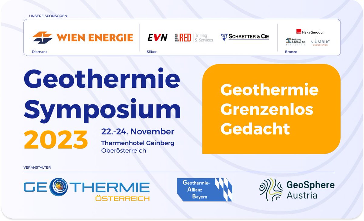 GTOE_Geothermie's tweet photo. 🌄 Das umfangreiche #Programm für das Geothermie Symposium 2023 ist #online - https://t.co/tXXZeUDskI - mit allen Details zu den zahlreichen #Vorträgen und #Exkursionen zum Thema der #erneuerbaren #Energie #Erdwärme / #Geothermie. Eine Anmeldung ist noch möglich😉 https://t.co/NZ0m0FmQ0F