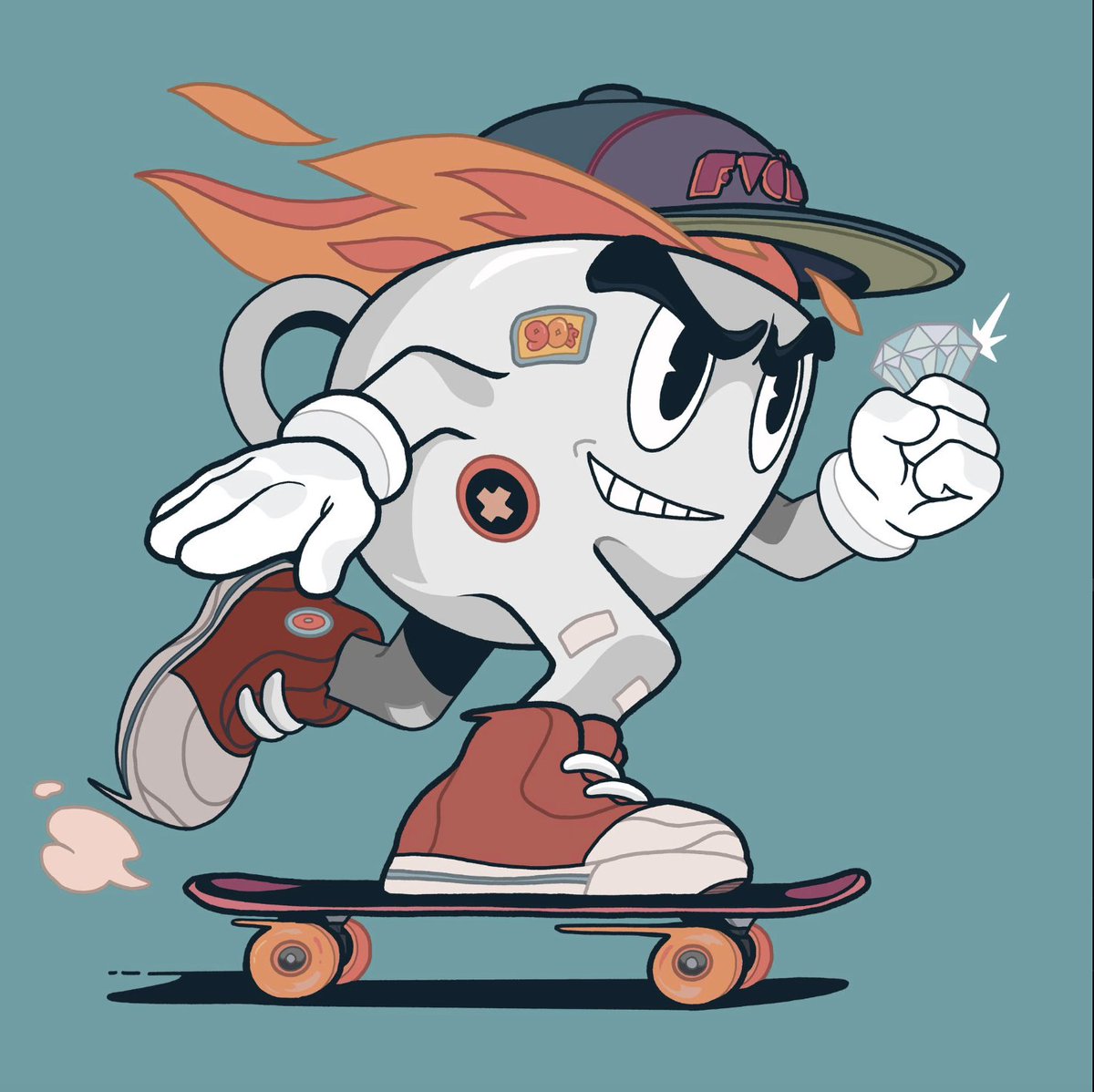 frightner83's tweet photo. Finally! Sniped a @DirtyRobotWorks @1SLES 1/1! from the @fvckrender '90's kids' series, my collection is getting broader and deeper .Have an awesome #Rengaweekender @RENGA_inc frens! https://t.co/uEuK7nqILn