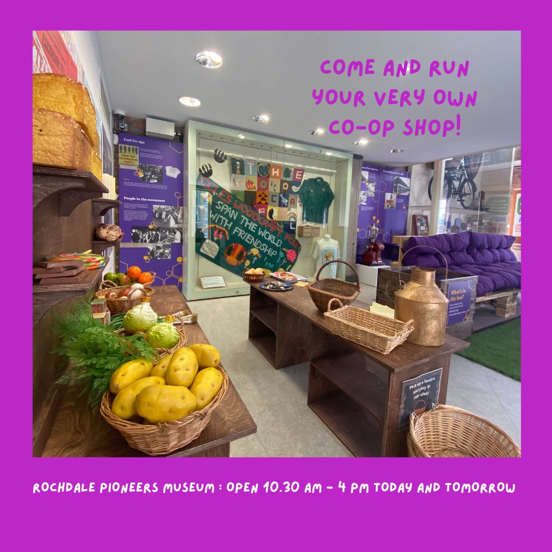 CoopHeritage's tweet photo. Looking for something to do with the kids today? We have lots of things for the kids to get involved with here at Rochdale Pioneers Museum, including our Play Shop! Free to look around, open today and tomorrow 10.30 til 4
#kidsactivities #freestufftodo #halfterm2023 https://t.co/uKoegmZAhT