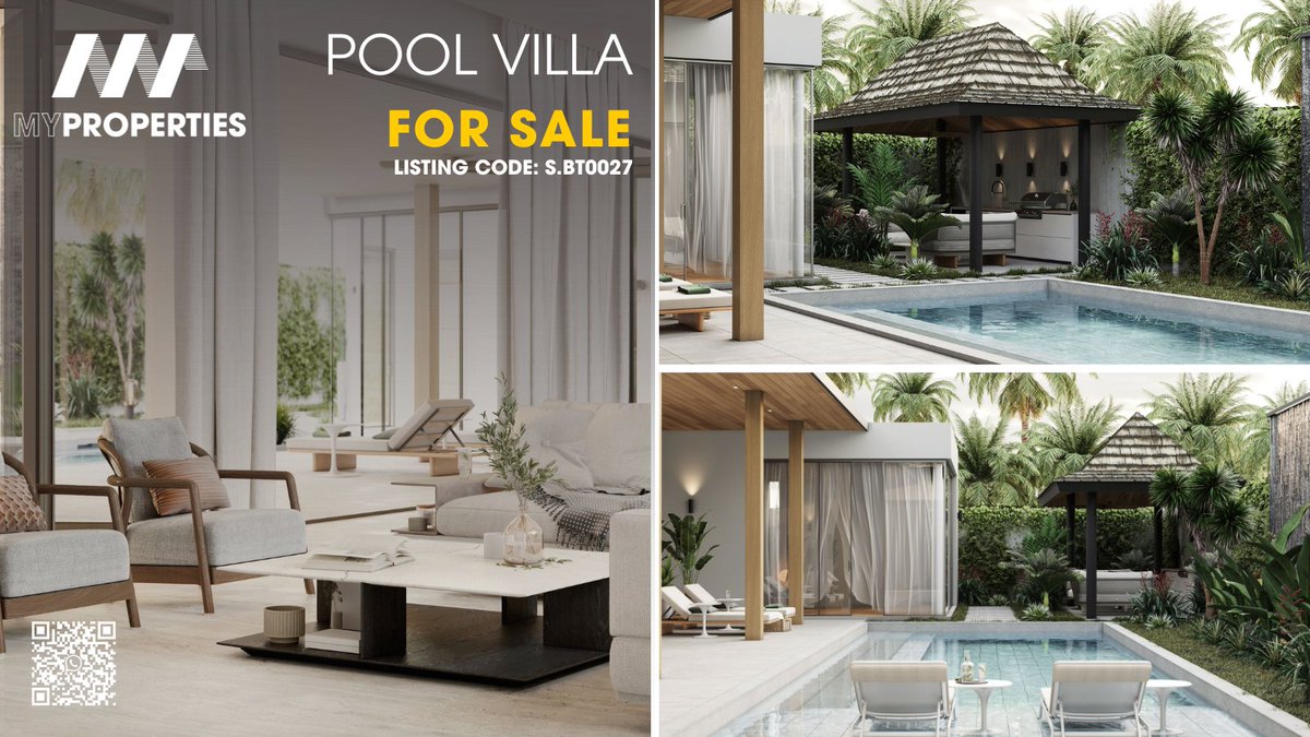 MyPropertiesEN's tweet photo. #POOLVILLA FOR #SALE!
Where? 📌 BANG TAO!
Sanctuary for discerning homeowners and a golden #investment opportunity, boasting a high #ROI due to its prime location close to beaches, #luxury resorts, and upscale dining.
Call NOW! 
📞https://t.co/dCHpi3O8nN

#PhuketRealEstate https://t.co/5tIpfM7GFh