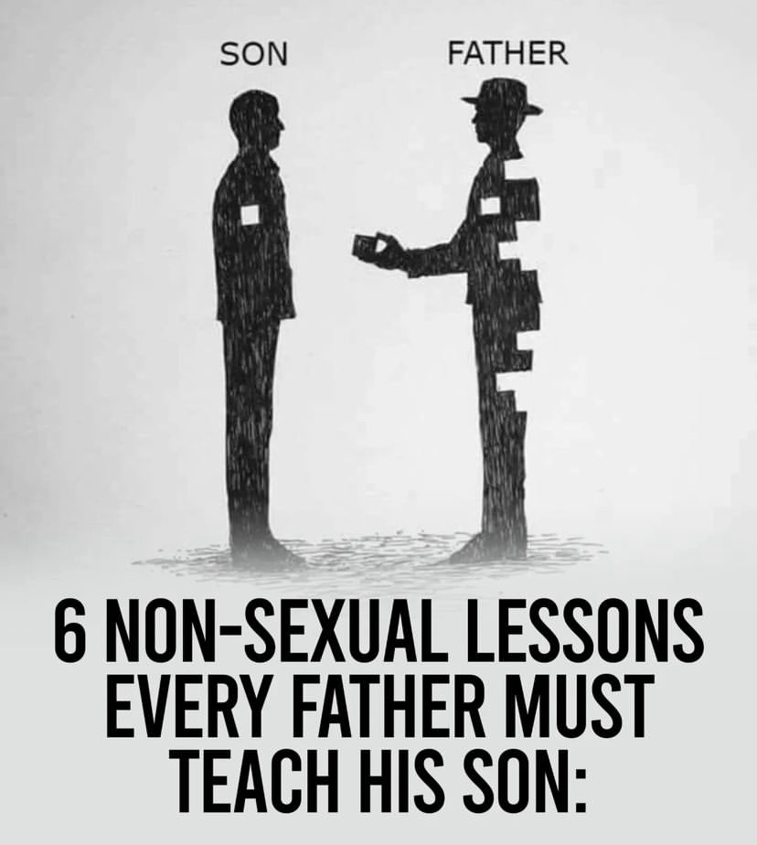 6 Non-Sexual Lessons Every Father Must Teach His Son:

//THREAD