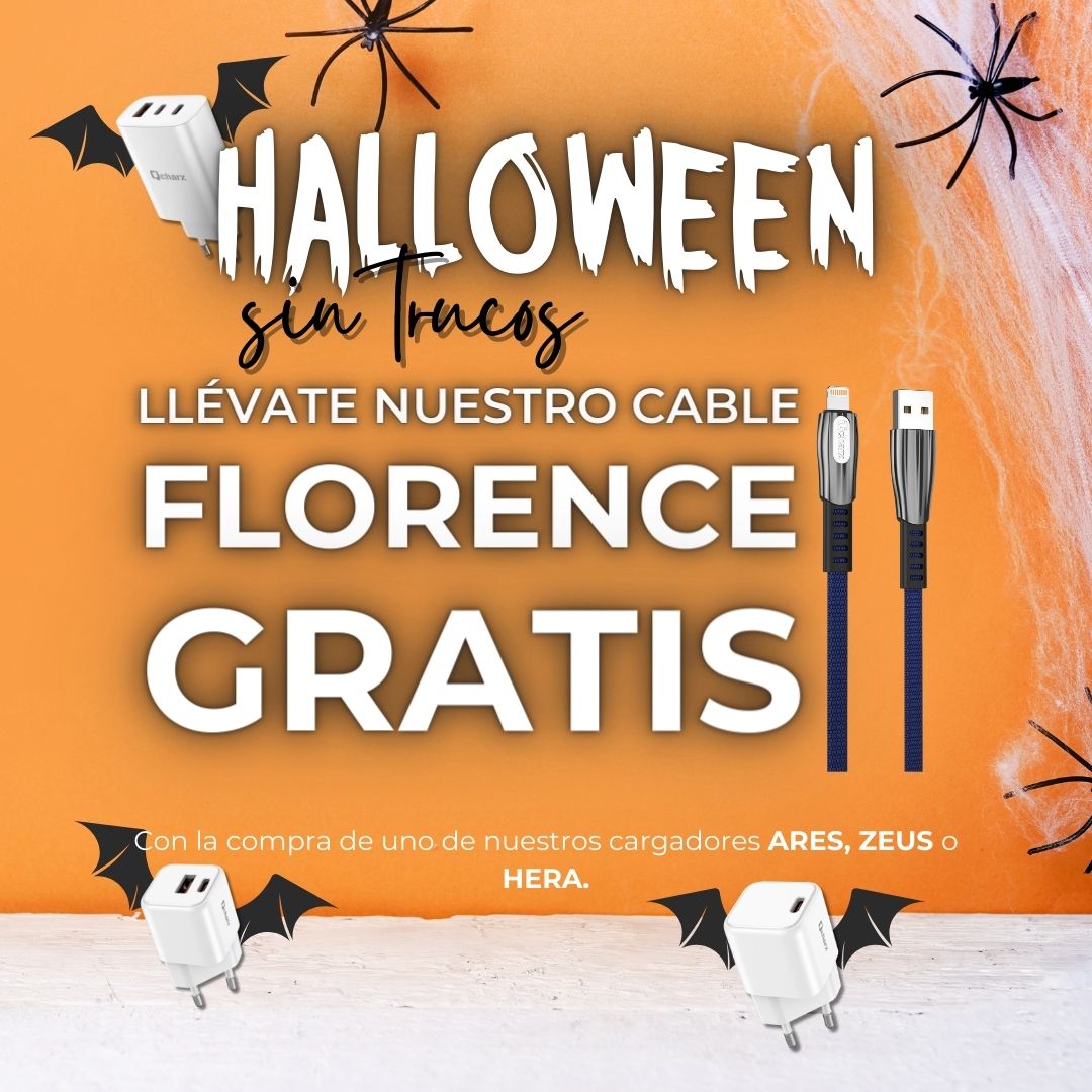 QcharxInt's tweet photo. 🌙 ¿Listo para una noche de terror y diversión? Asegúrate de que tu teléfono también. Compra uno de nuestros cargadores ARES, Zeus o Hera y obtén un cable FLORENCE de regalo. No te quedes sin carga en Halloween! 📸👻
(Promo disponible los días 30, 31/10 y 1/11). https://t.co/xFsyOGtK0f