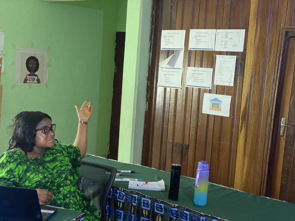 Nainmirayuh's tweet photo. Started training these enthusiastic young ladies on #SystermaticReviews. Happy to go on this journey with them as they continue their #TaxFreePadCampaign in 🇨🇲 @ebase_africa @JBIEBHC @CampbellReviews @cochranecollab @GrimshawJeremy https://t.co/YVjWw4bGsS
