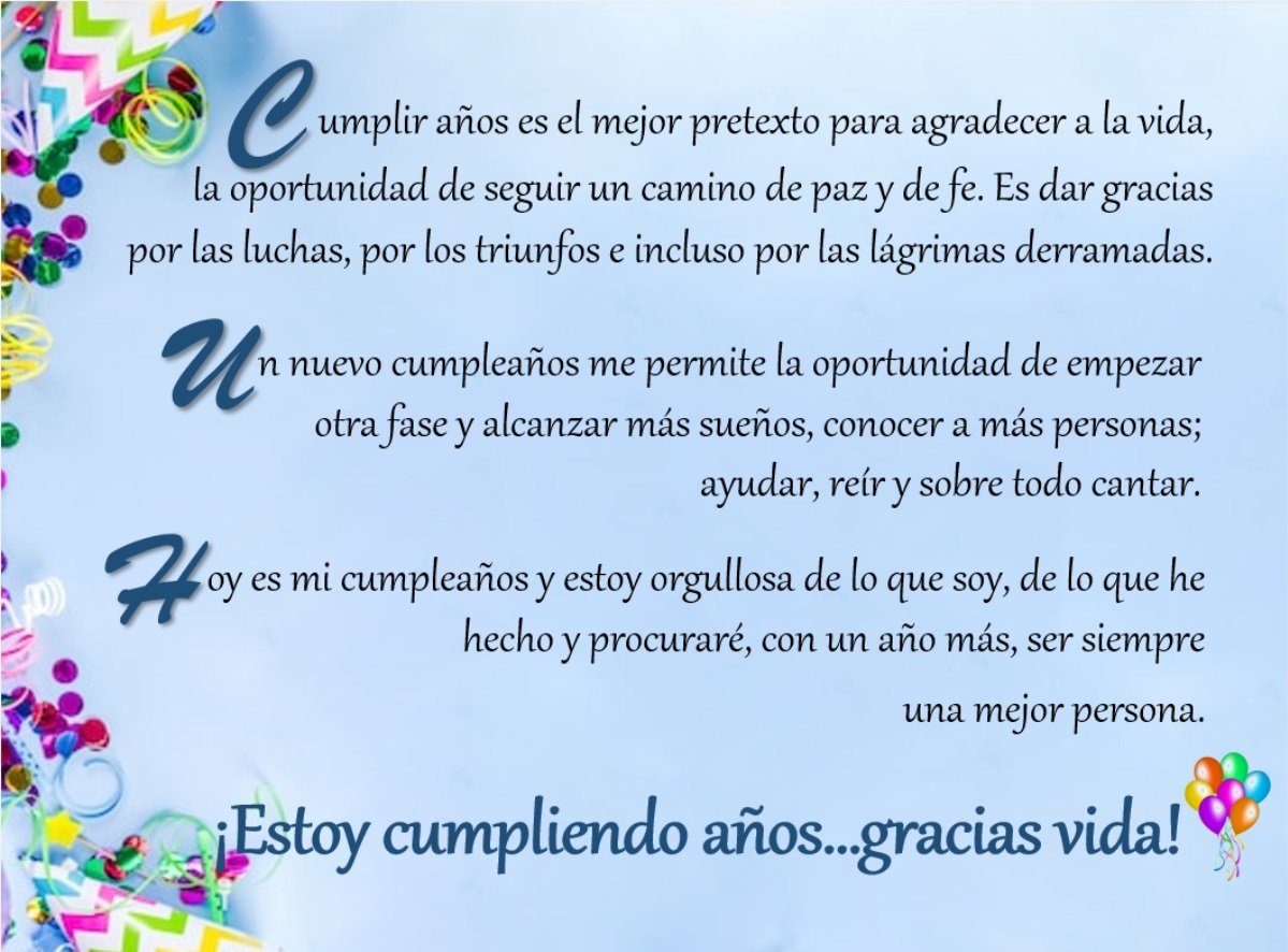 PibbyC's tweet photo. Un año más en mi vida es valorar despertar otra vez y sentir el olor a esperanza y el calor de la amistad, pero especialmente sentirme viva para seguir adelante. https://t.co/Gh20XZeI40