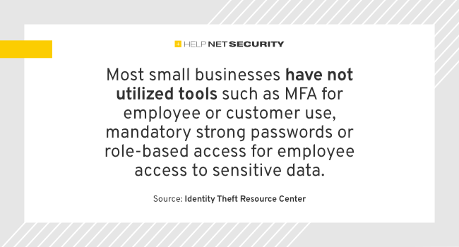 helpnetsecurity's tweet image. Cyber attacks cause revenue losses in 42% of small businesses - helpnetsecurity.com/2023/10/30/sma… - @IDTheftCenter @ITRCCEO - #SmallBusinessSecurity #DataProtection #MFAAdoption #CyberSecurity #netsec #security #InfoSecurity #CISO #ITsecurity #CyberSecurityNews #SecurityNews