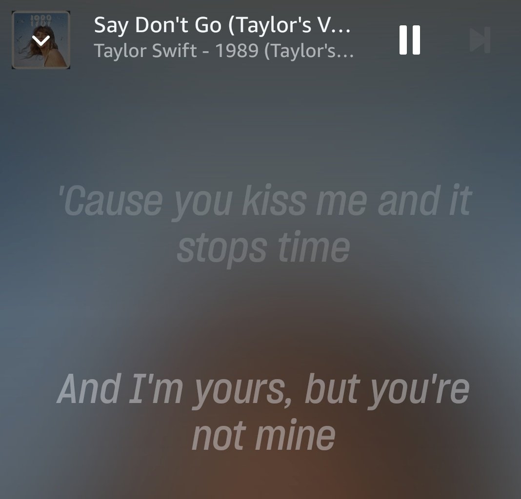 Word for word. "And I'm yours but you're not mine" <3

open.spotify.com/track/4NioO5R9…