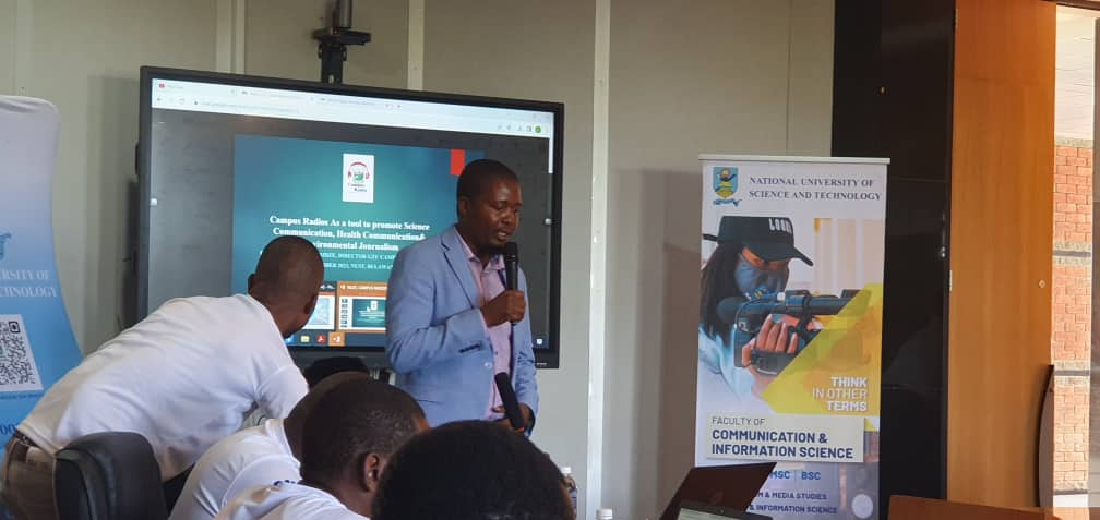 Current session by Mr G Maunganidze the Director of GZU Campus Radio on Insights on the role of Campus radio in combating disinformation at the ongoing #ICCIS2023